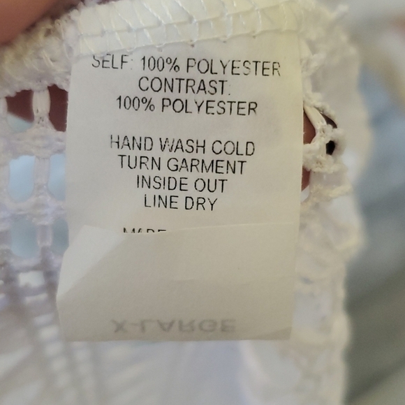 NWT Ladies Cal Style Crochet Swimsuit Cover Sz XL - Picture 5 of 5